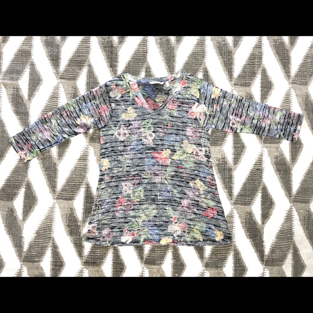 Soft Surroundings Bontanique Tunic Floral Knit Top